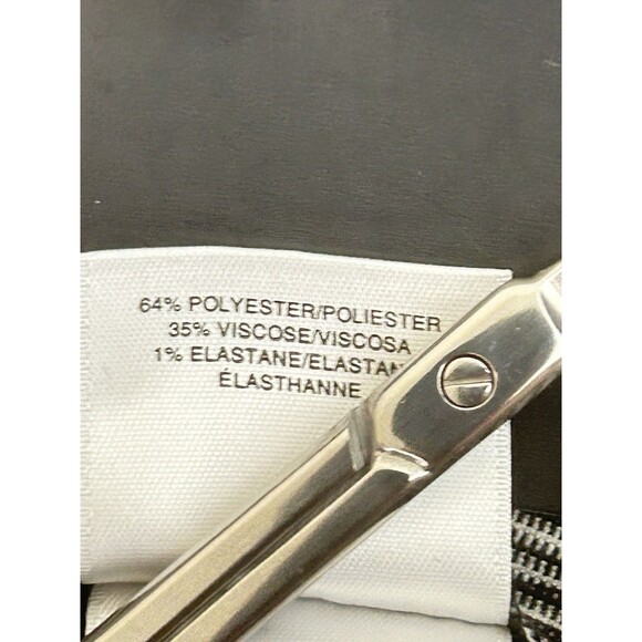 Nine‎ West Womens 10 Skinny Black White Checkered Pants Slacks NWT - Picture 7 of 11